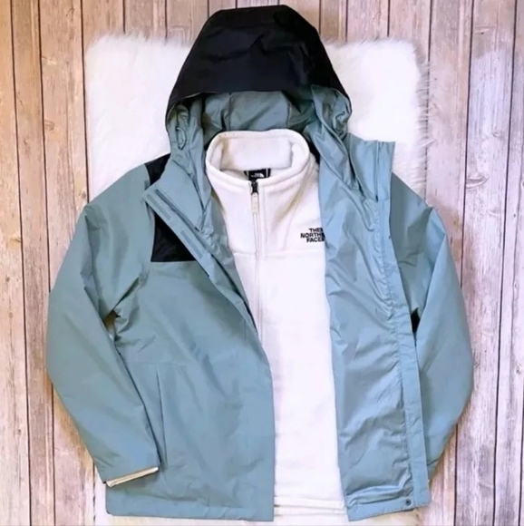 Brand New W Tags North Face Gemma Fleece Triclimate Jacket Wmn's L Trellis Green - Picture 2 of 10